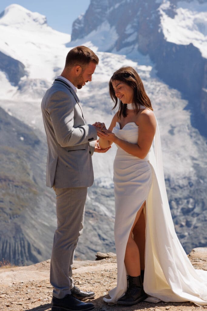 Saying vows in the Dolomites